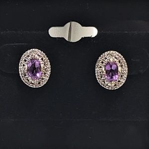 Sterling Silver and Amethyst Earrings